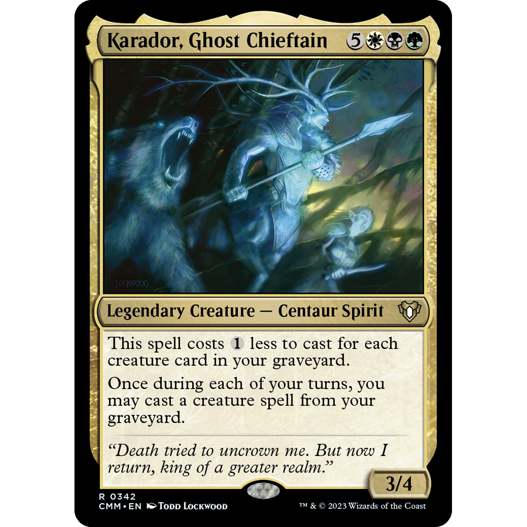 Karador, Ghost Chieftain (CMM-342) - Commander Masters Foil
