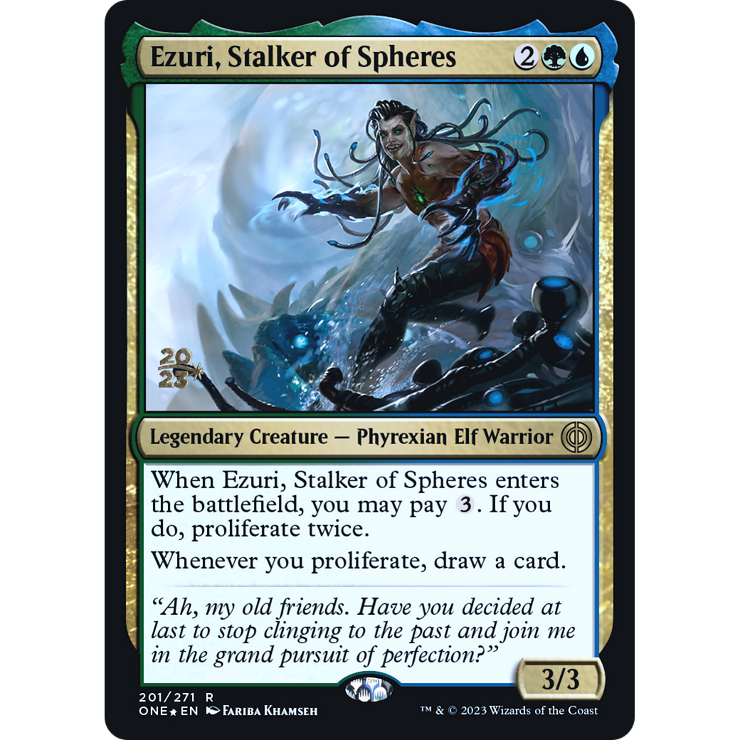 Ezuri, Stalker of Spheres (PRE-201S) - Phyrexia: All Will Be One Promos Foil