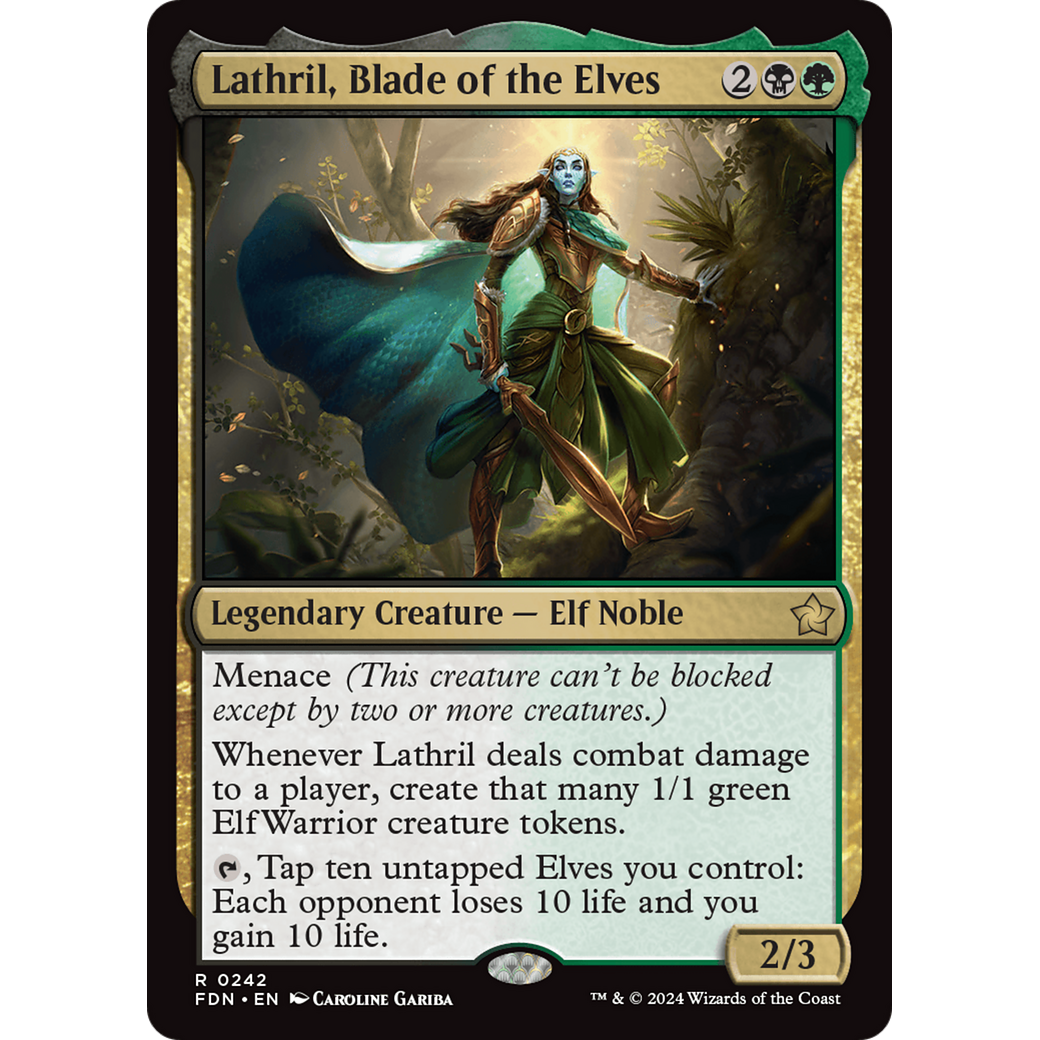 Lathril, Blade of the Elves (FDN-242) - Foundations Foil