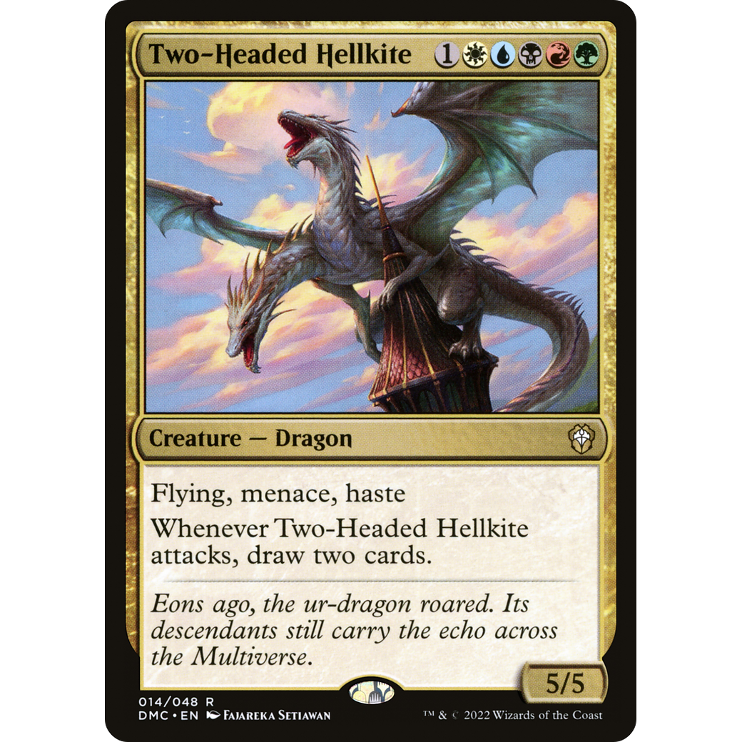 Two-Headed Hellkite (DMC-014) - Dominaria United Commander
