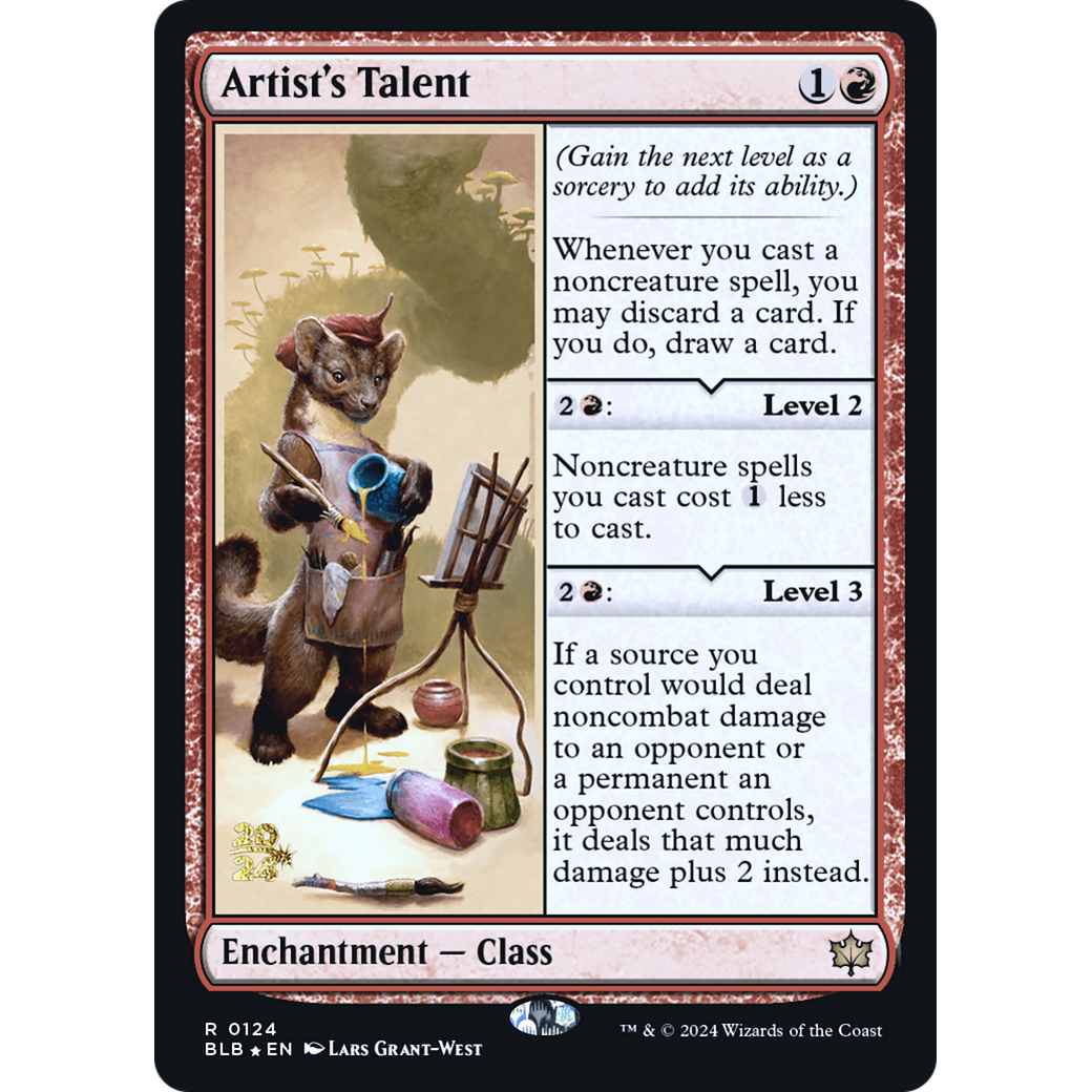 Artist's Talent (PRE-124S) - Bloomburrow Promos Foil