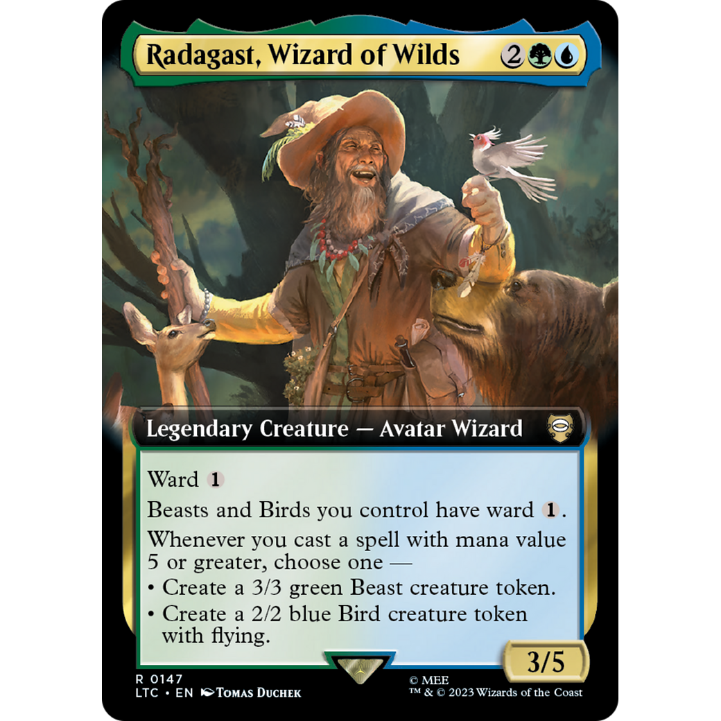 Radagast, Wizard of Wilds (LTC-147) - Tales of Middle-earth Commander: (Extended Art)