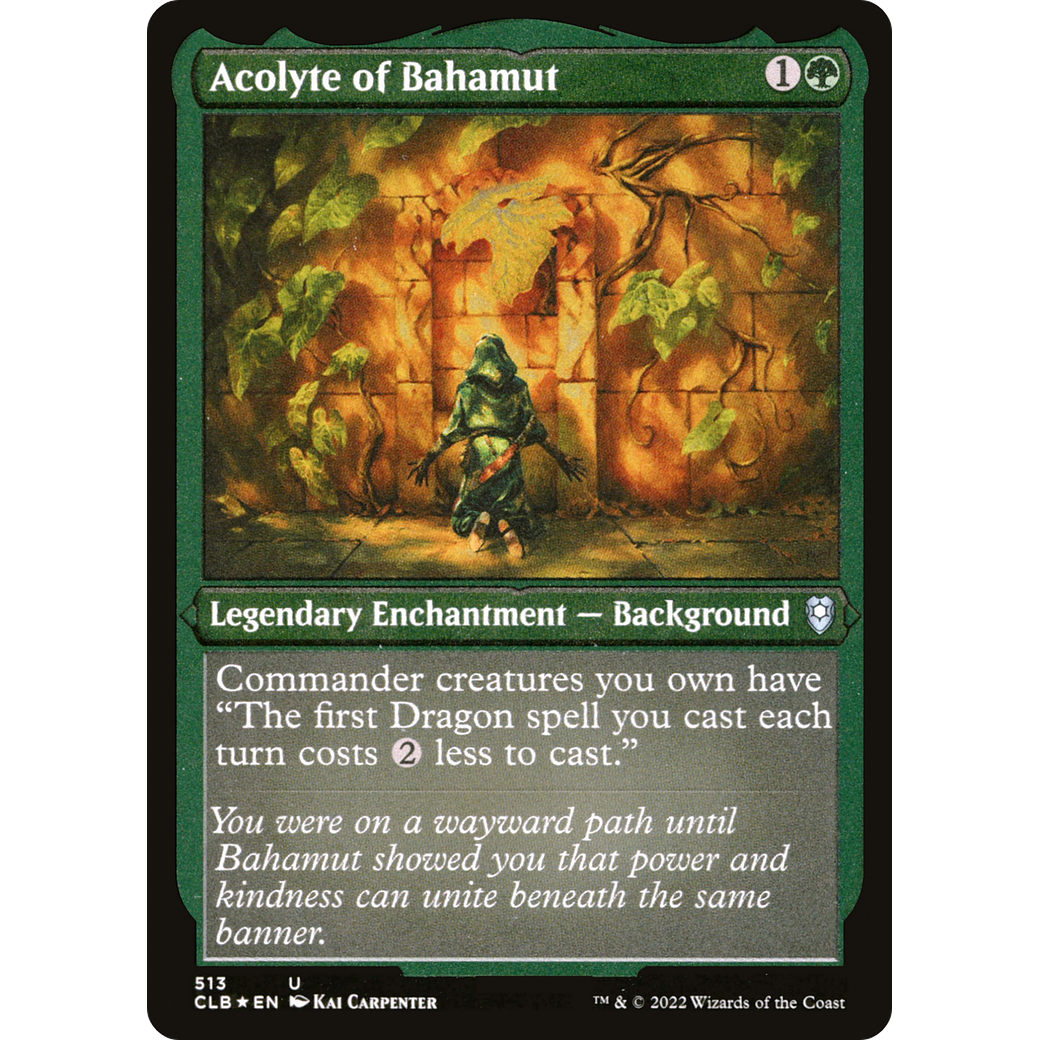 Acolyte of Bahamut (CLB-513) - Commander Legends: Battle for Baldur's Gate Etched Foil