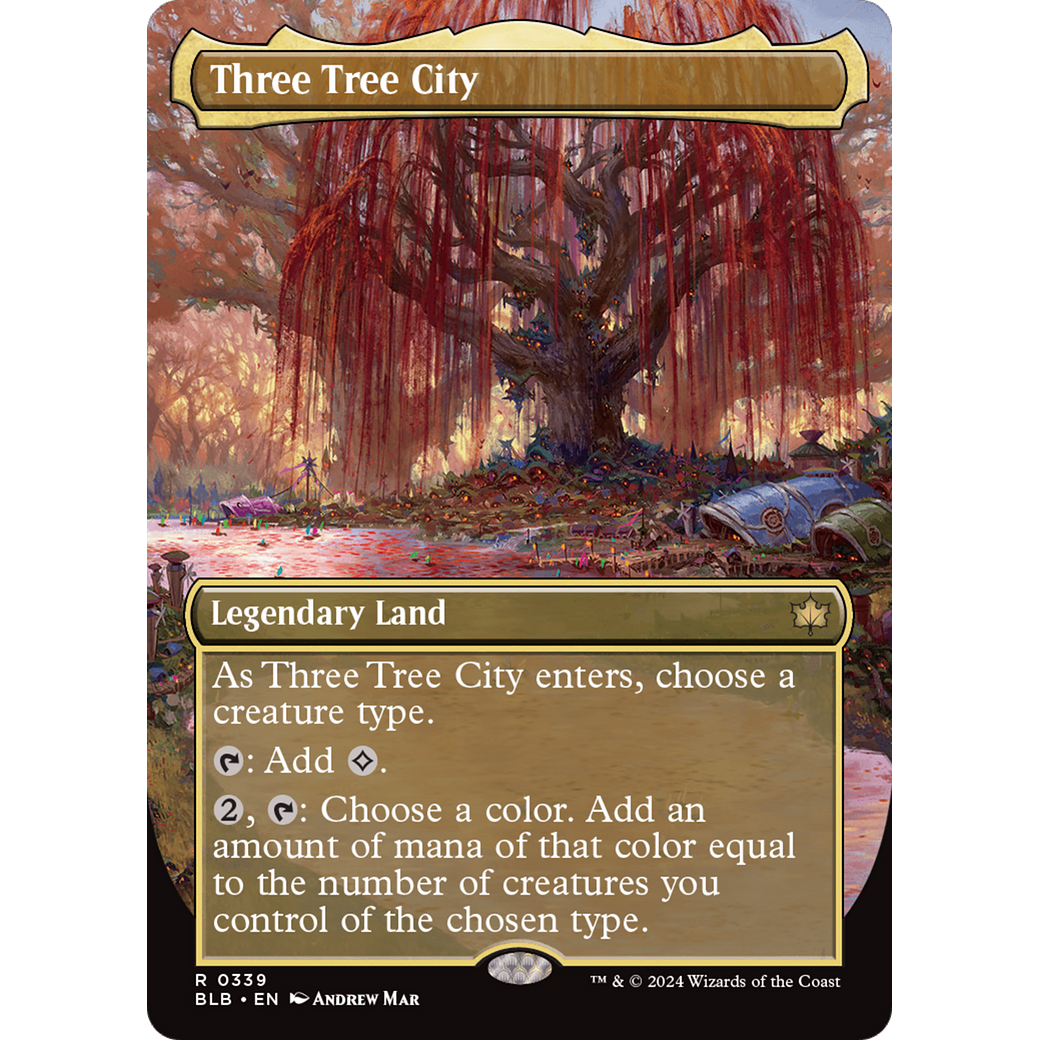 Three Tree City (BLB-339) - Bloomburrow (Borderless) Foil