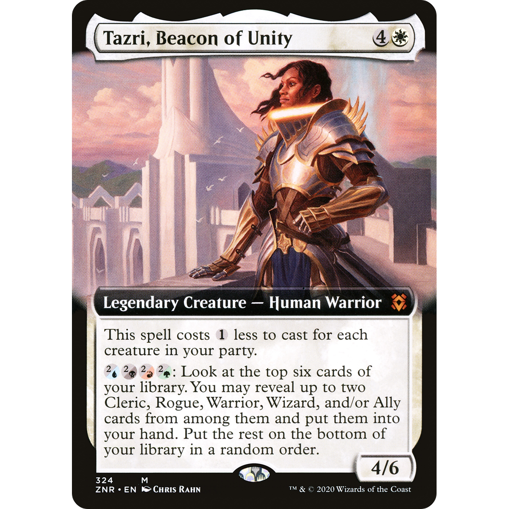 Tazri, Beacon of Unity (Extended Art) (ZNR-324) - Zendikar Rising: (Extended Art) Foil