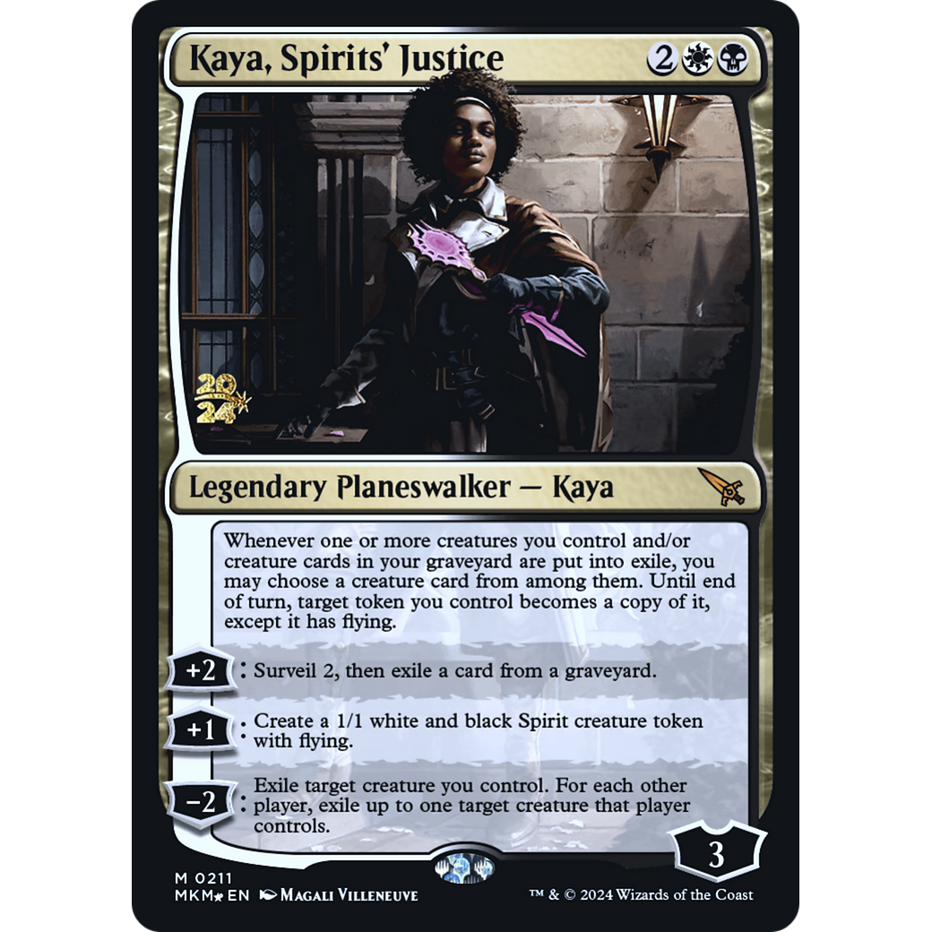 Kaya, Spirits' Justice (PRE-211S) - Murders at Karlov Manor Promos Foil