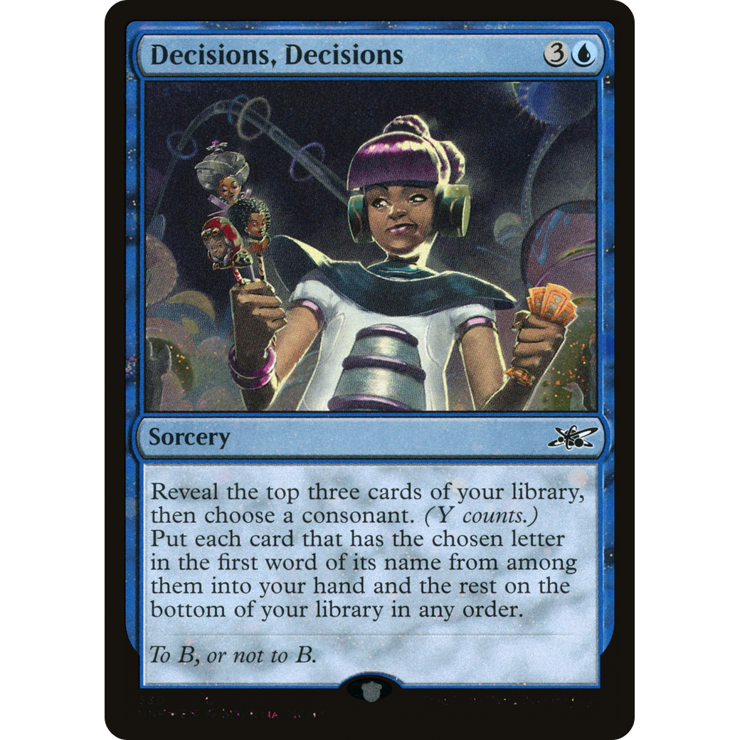Decisions, Decisions (Galaxy Foil) (UNF-330) - Unfinity Foil