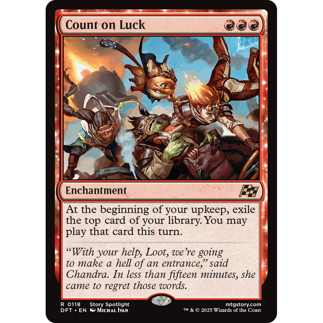 Count on Luck (DFT-118) - Aetherdrift: (enchantment) Foil