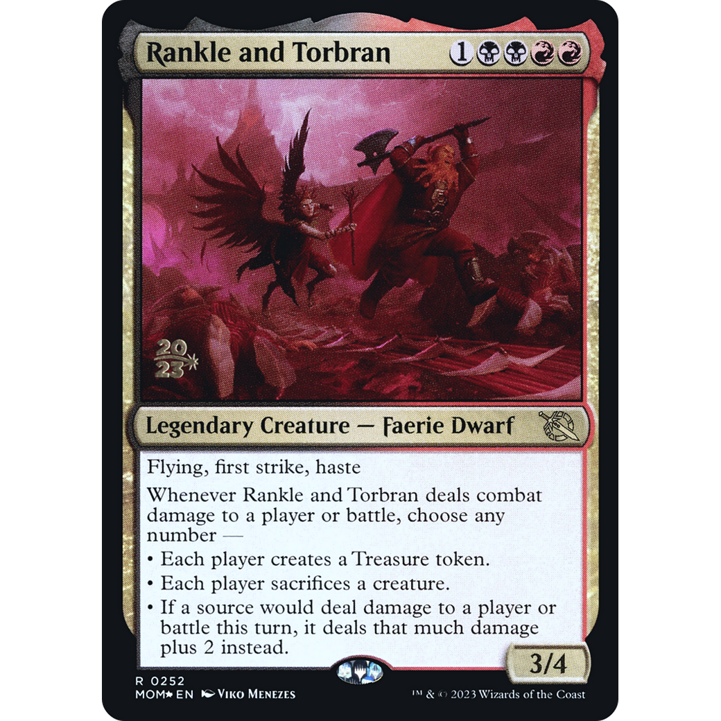 Rankle and Torbran (PRE-252S) - March of the Machine Promos Foil