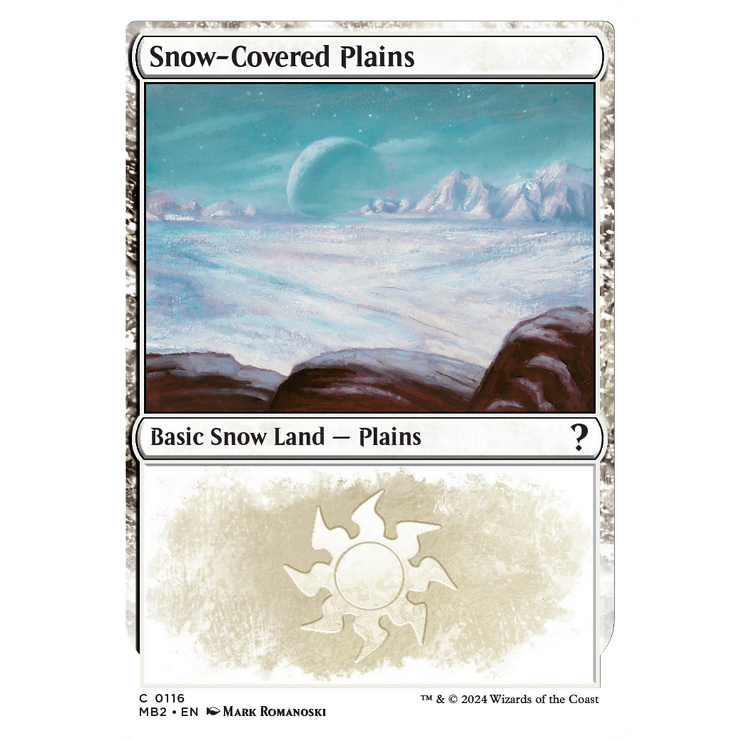 Snow-Covered Plains (White Border) (MB2-116) - Mystery Booster 2: (snow)