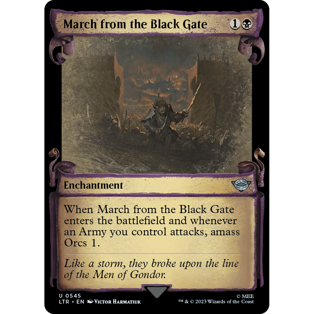 March from the Black Gate (LTR-545) - The Lord of the Rings: Tales of Middle-earth: (Showcase) Foil