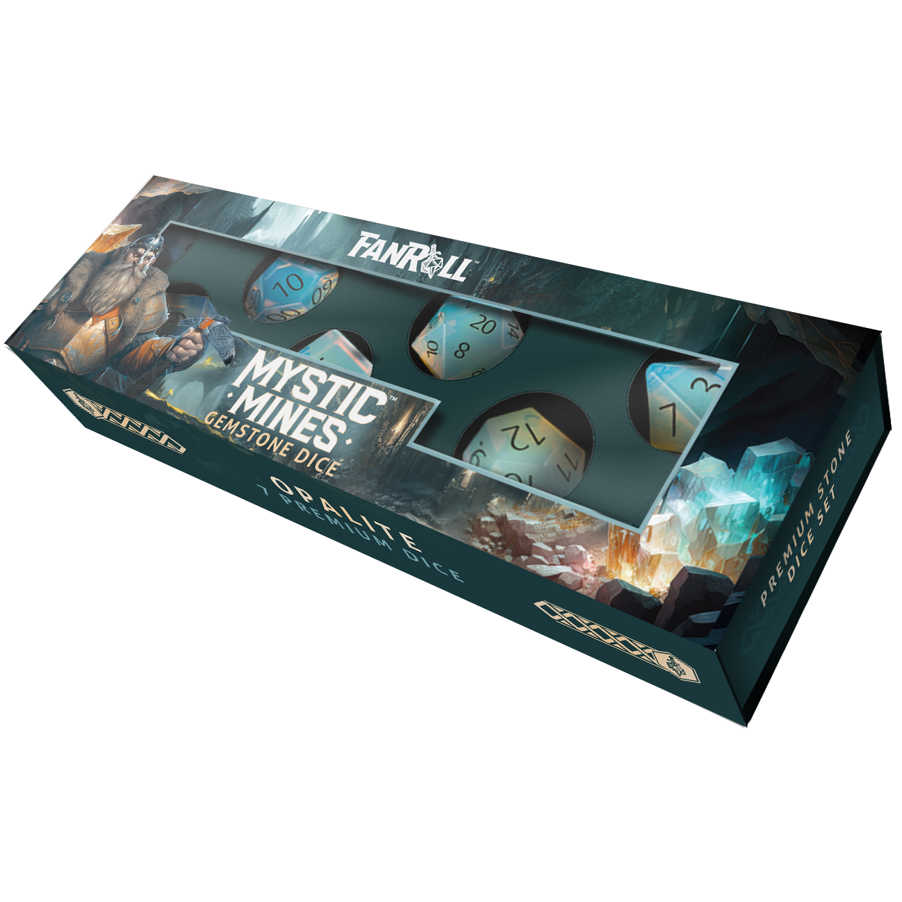 Mystic Mines: Opalite Gemstone Poly Dice Set