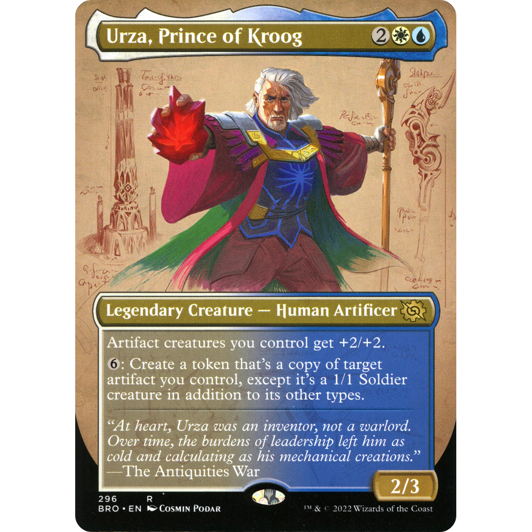 Urza, Prince of Kroog (Borderless) (BRO-296) - The Brothers' War (Borderless) Foil