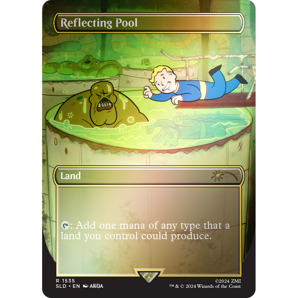 Reflecting Pool (Rainbow Foil) (SLD-1535) - Secret Lair Drop (Borderless) Foil