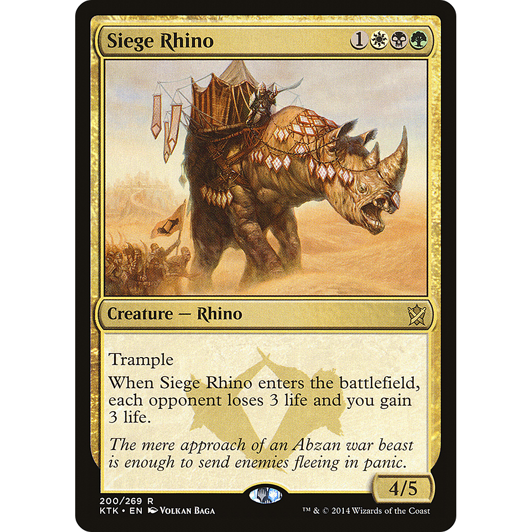 Siege Rhino (KTK-200) - Khans of Tarkir Foil