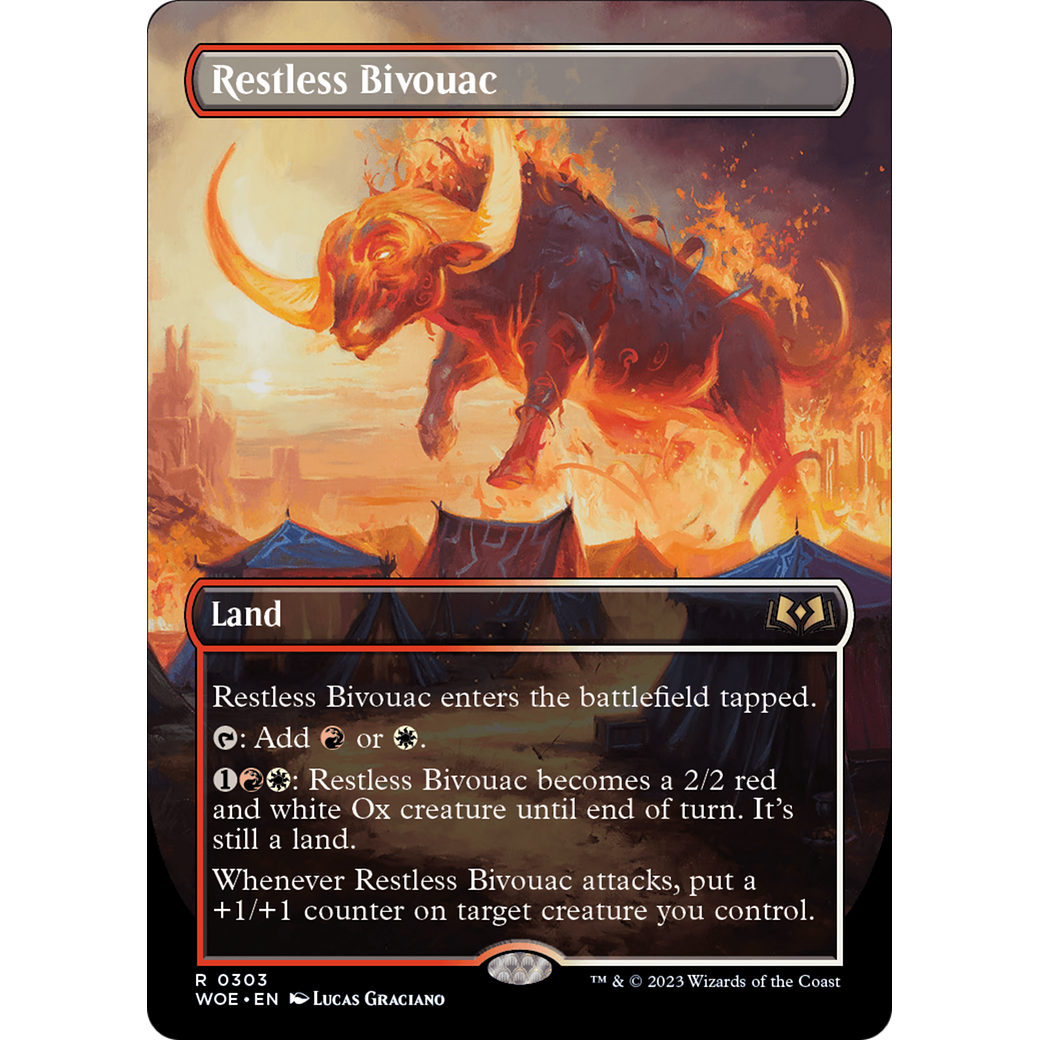 Restless Bivouac (WOE-303) - Wilds of Eldraine (Borderless) Foil