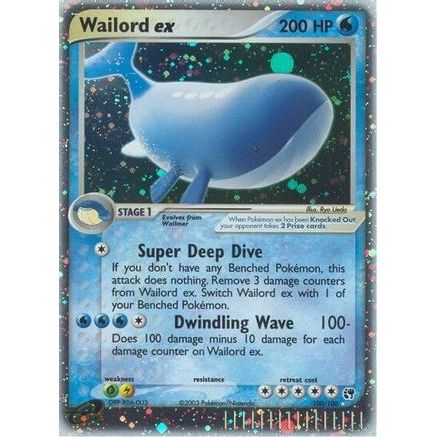 Wailord ex 100/100 - Sandstorm Holofoil