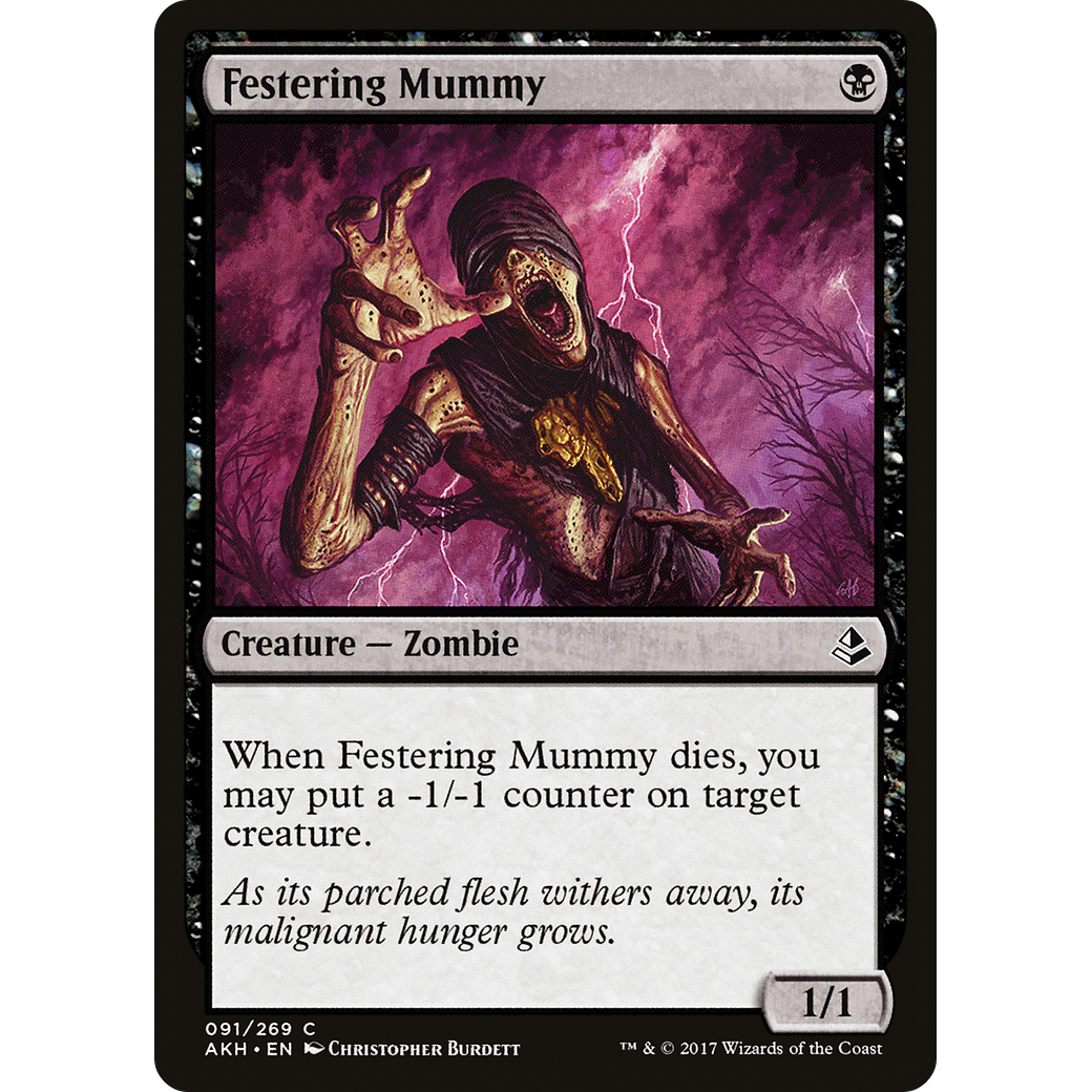 Festering Mummy (AKH-091) - Amonkhet Foil