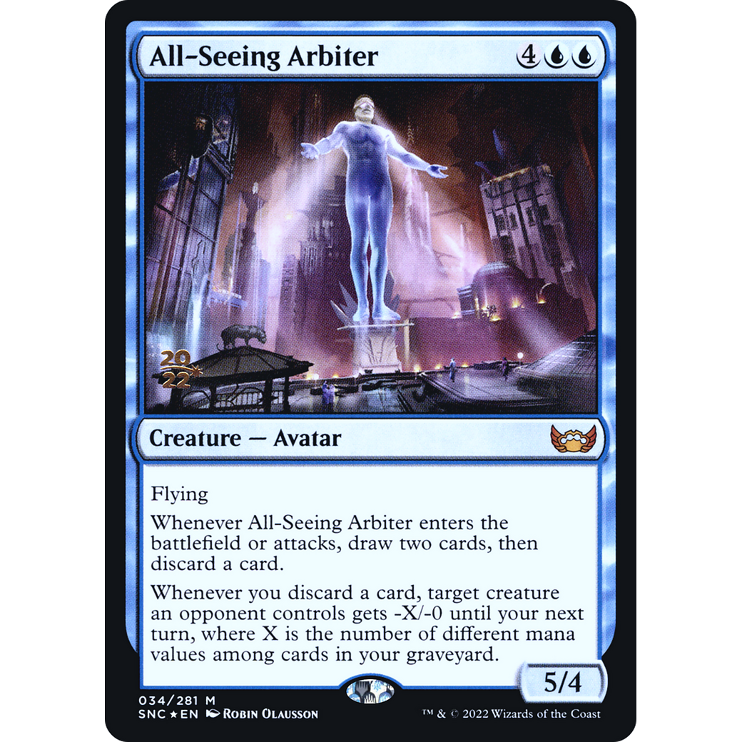 All-Seeing Arbiter (PRE-034) - Streets of New Capenna Promos Foil