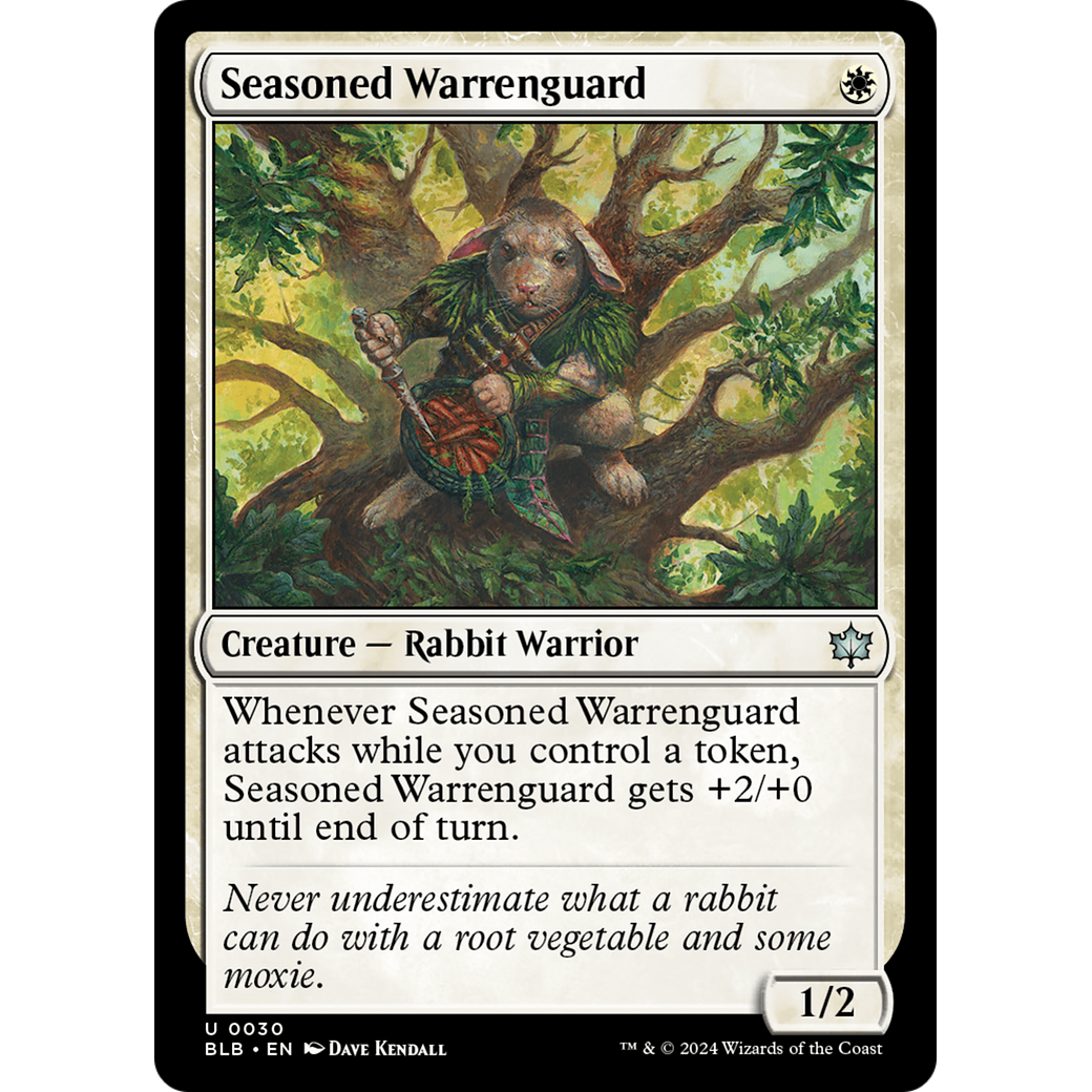 Seasoned Warrenguard (BLB-030) - Bloomburrow Foil