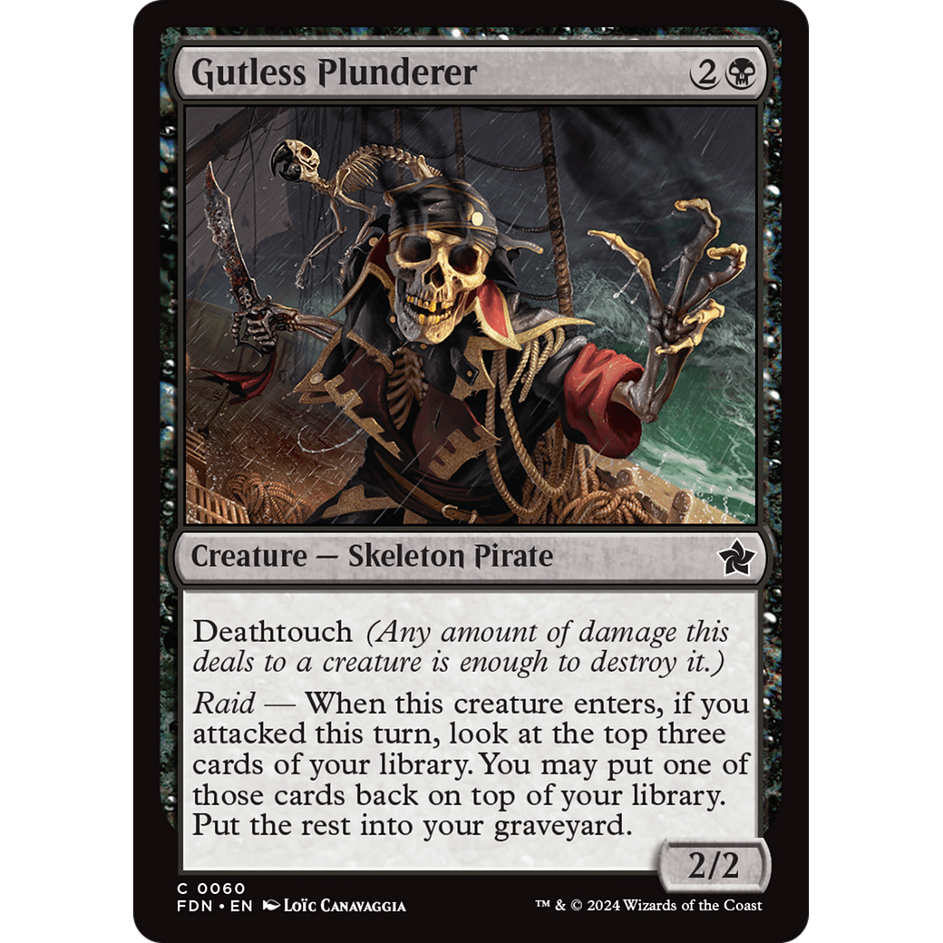 Gutless Plunderer (FDN-060) - Foundations Foil