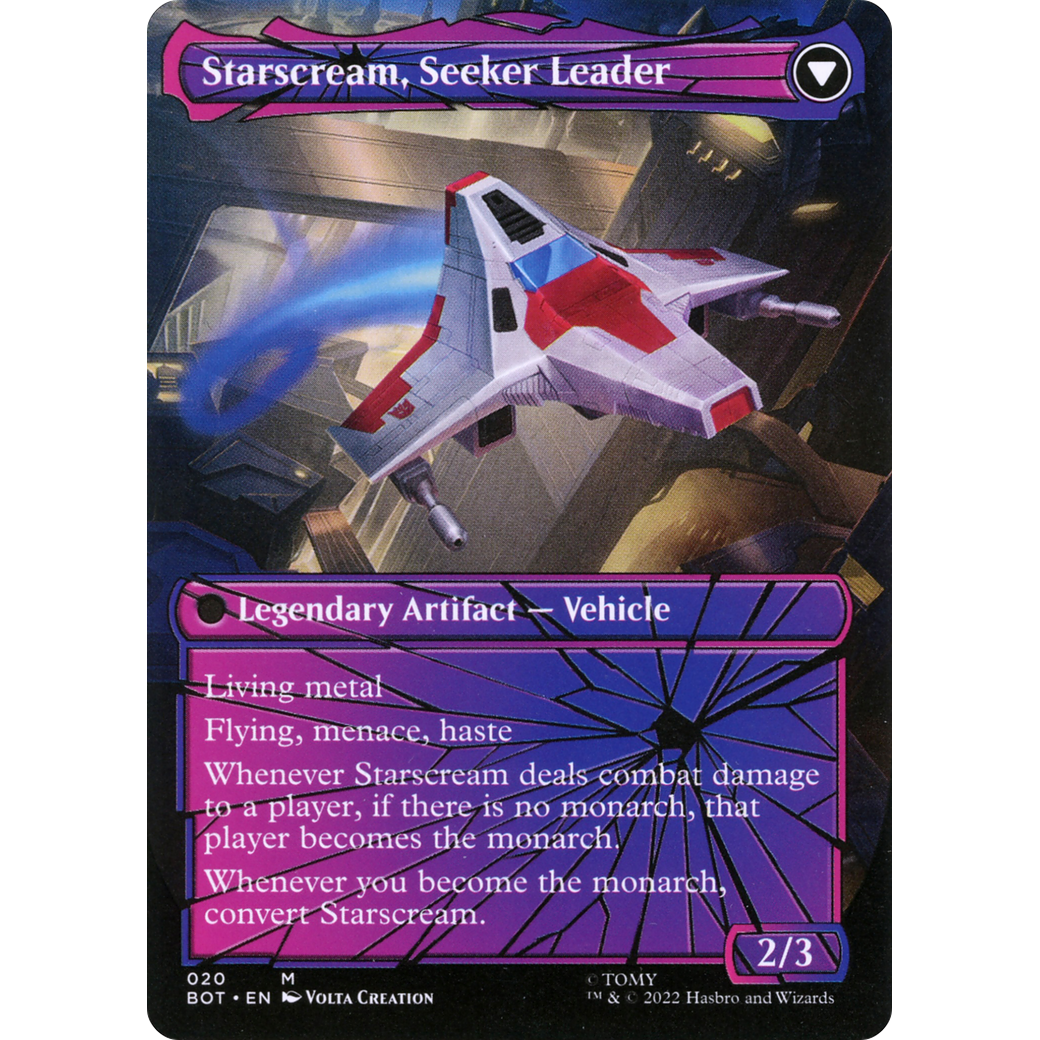 Starscream, Power Hungry (Shattered Glass) (BOT-020) - Transformers: (shatteredglass, convertdfc) (Borderless) Foil