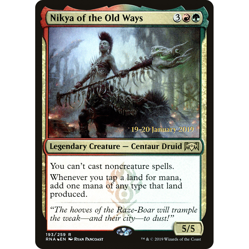 Nikya of the Old Ways (PRE-193) - Ravnica Allegiance Promos Foil