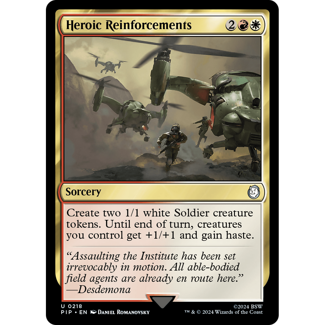 Heroic Reinforcements (PIP-218) - Fallout