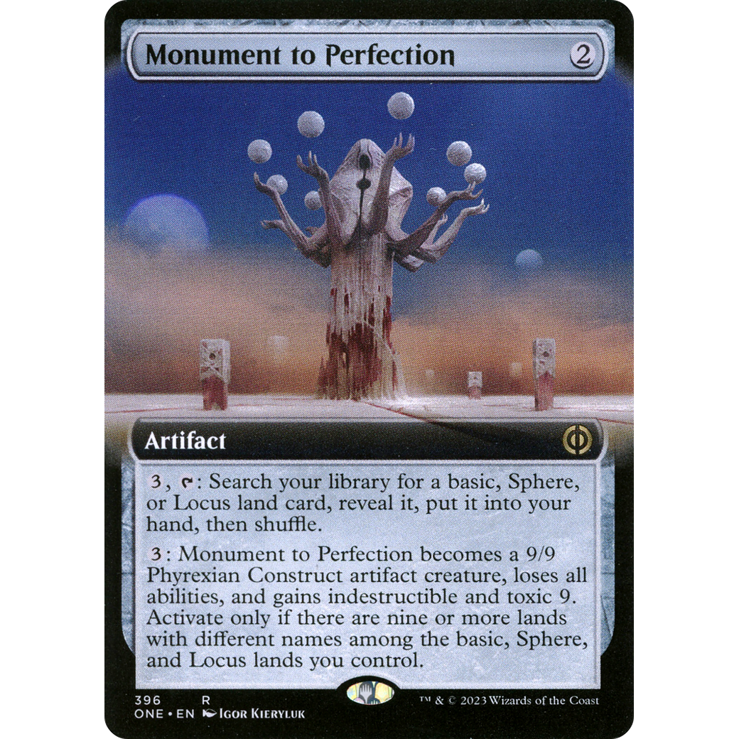 Monument to Perfection (ONE-396) - Phyrexia: All Will Be One: (Extended Art) Foil
