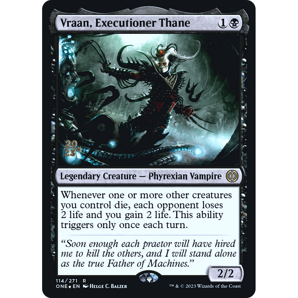 Vraan, Executioner Thane (PRE-114S) - Phyrexia: All Will Be One Promos Foil