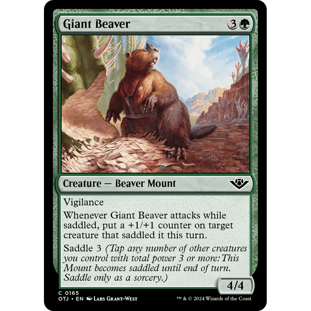 Giant Beaver (OTJ-165) - Outlaws of Thunder Junction