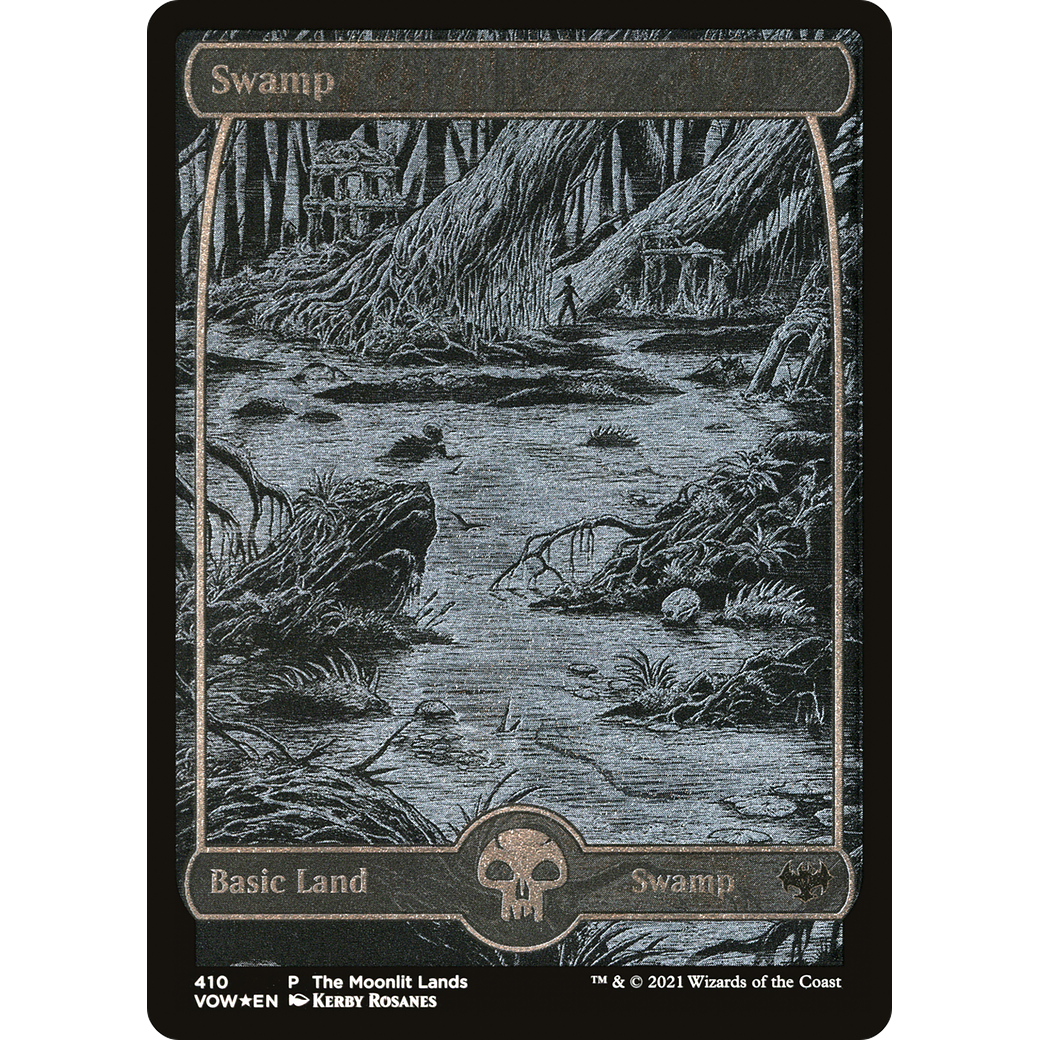 Swamp (VOW-410) - Innistrad: Crimson Vow Etched Foil