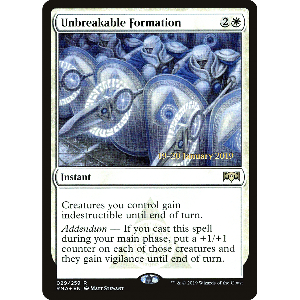 Unbreakable Formation (PRE-029) - Ravnica Allegiance Promos Foil