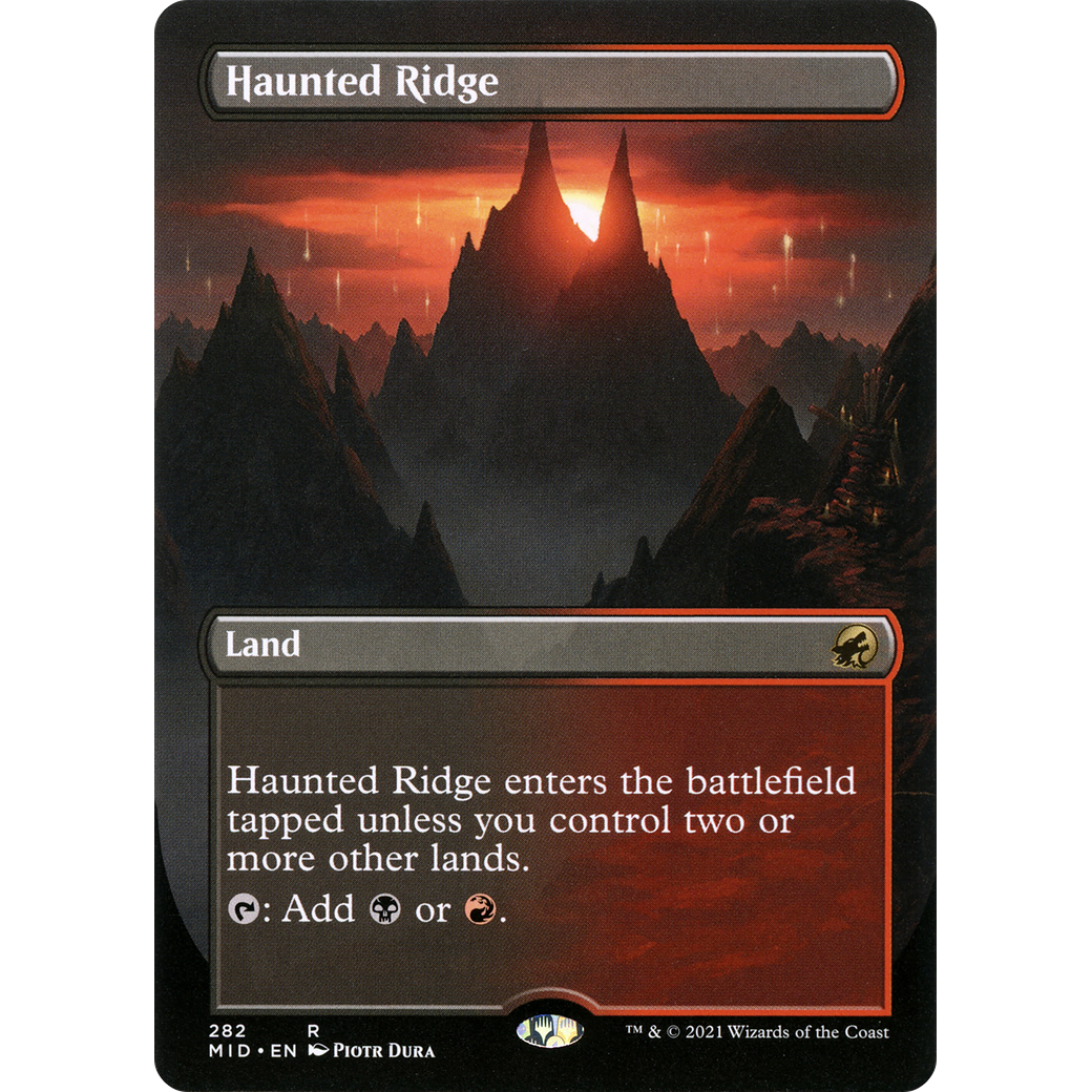 Haunted Ridge (Borderless) (MID-282) - Innistrad: Midnight Hunt (Borderless) Foil