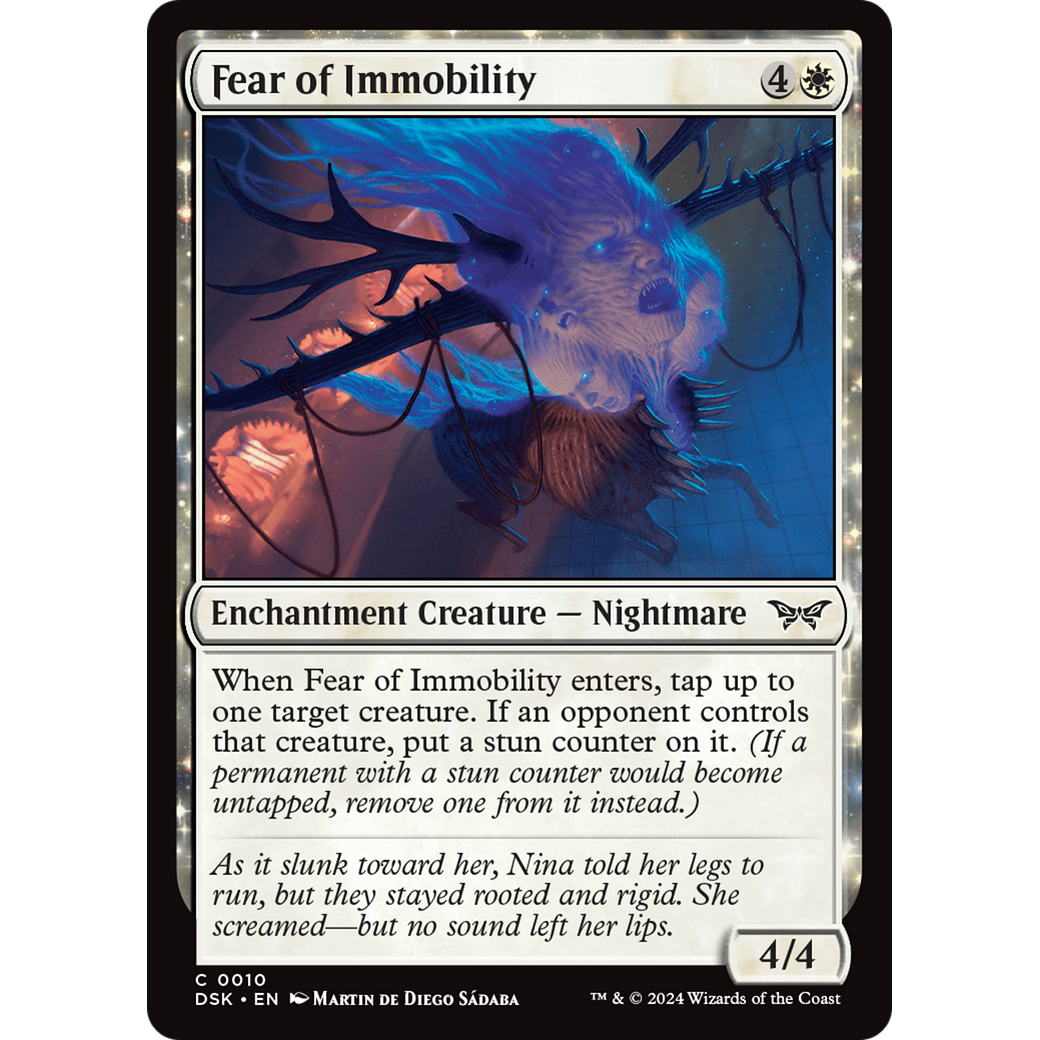 Fear of Immobility (DSK-010) - Duskmourn: House of Horror: (enchantment) Foil