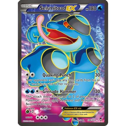Seismitoad EX (106 Full Art) 106/111 - XY Furious Fists Holofoil