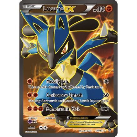 Lucario EX (107 Full Art) 107/111 - XY Furious Fists Holofoil