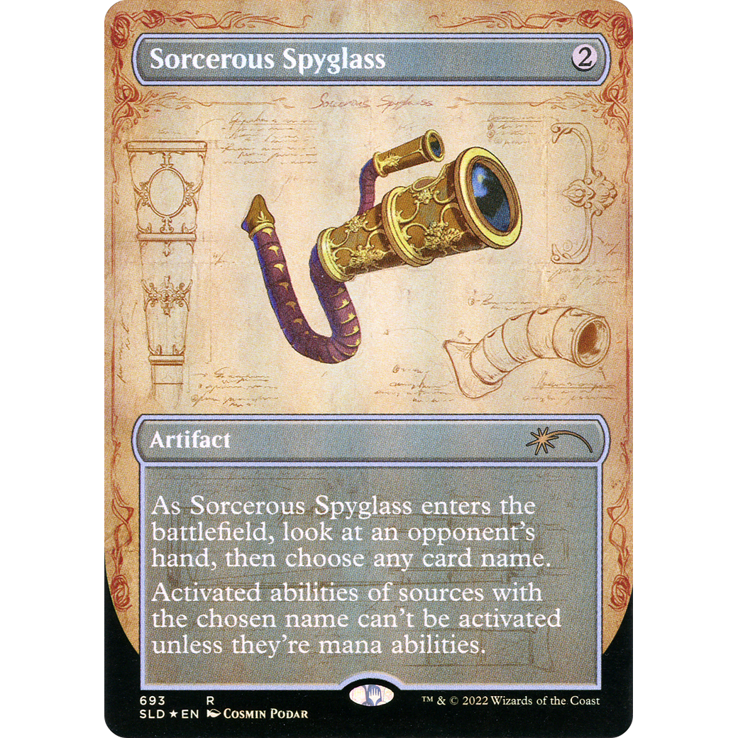 Sorcerous Spyglass (Borderless) (SLD-693) - Secret Lair Drop (Borderless) Foil
