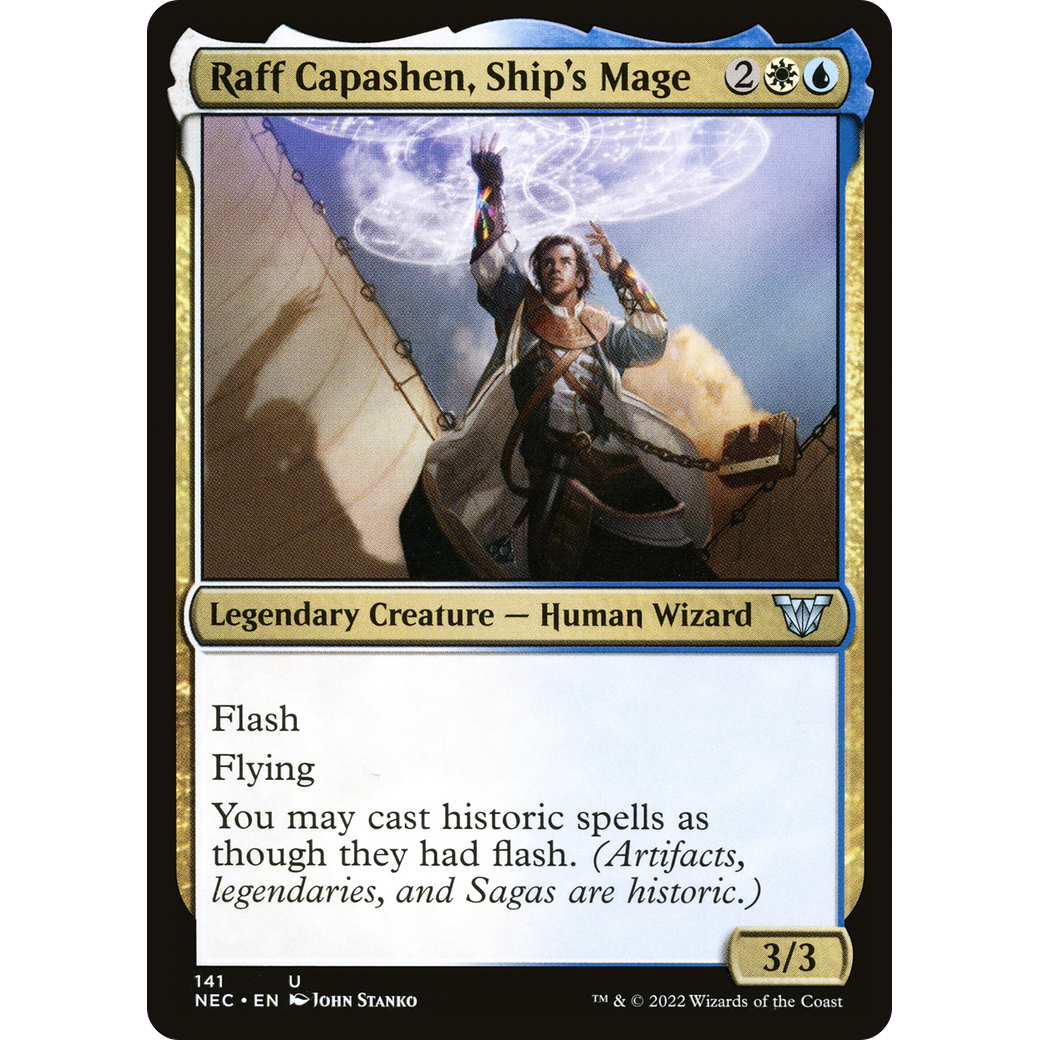Raff Capashen, Ship's Mage (NEC-141) - Neon Dynasty Commander