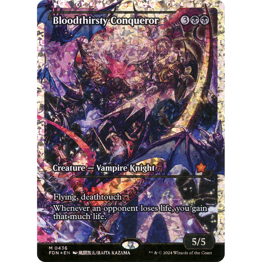 Bloodthirsty Conqueror (FDN-436) - Foundations: (Showcase) Foil