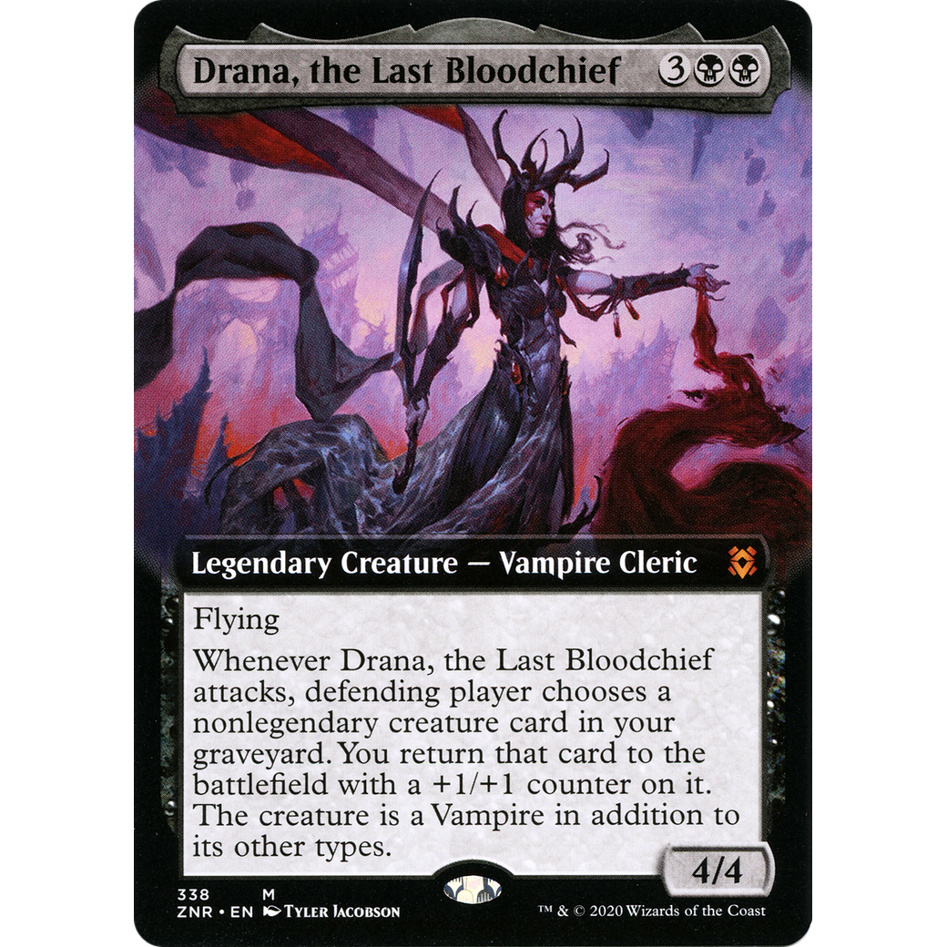 Drana, the Last Bloodchief (Extended Art) (ZNR-338) - Zendikar Rising: (Extended Art) Foil