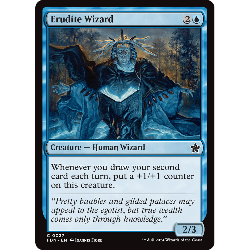Erudite Wizard (FDN-037) - Foundations Foil