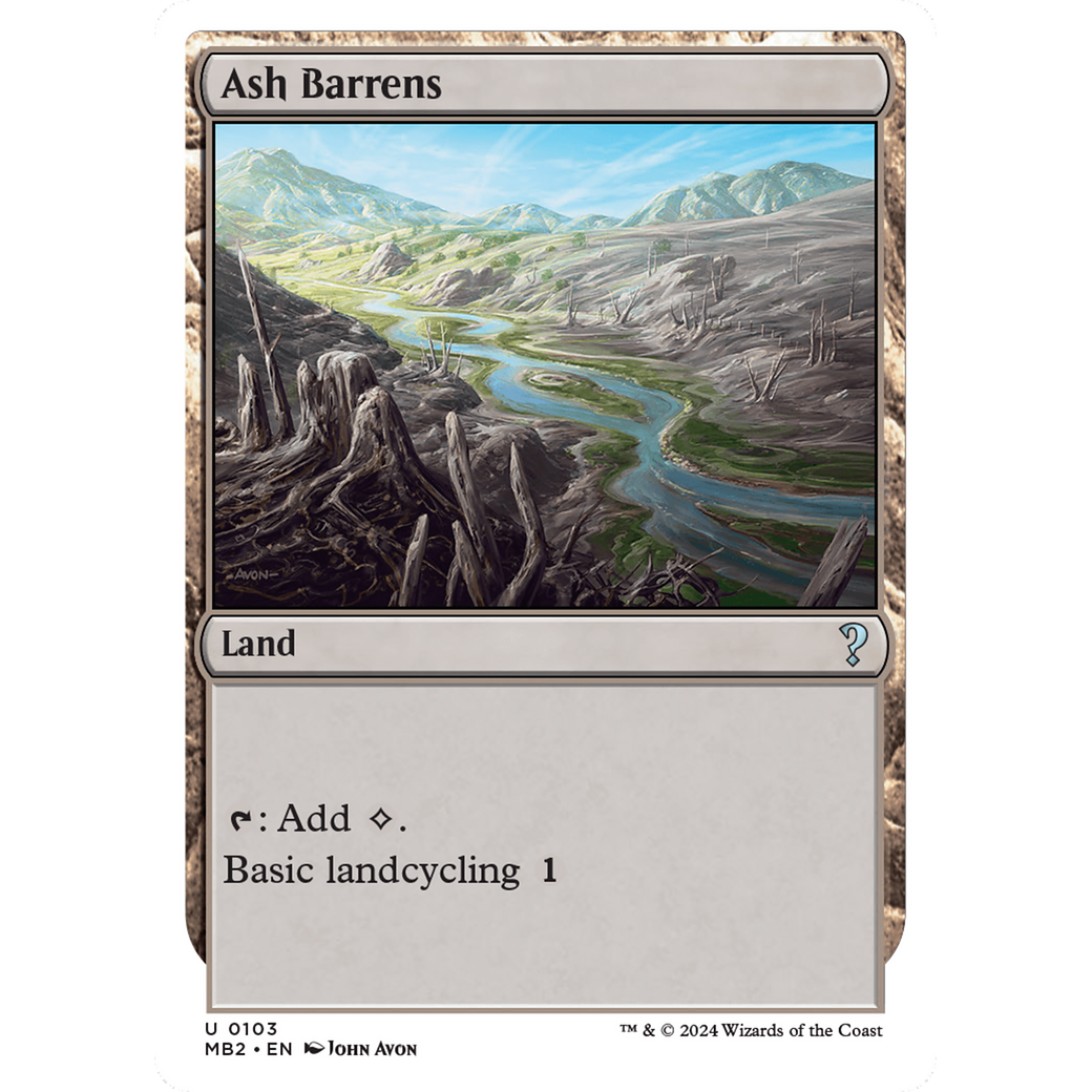 Ash Barrens (White Border) (MB2-103) - Mystery Booster 2