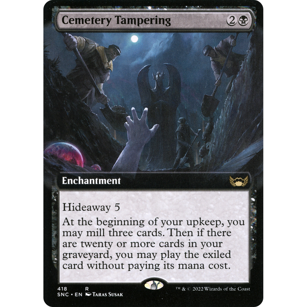 Cemetery Tampering (Extended Art) (SNC-418) - Streets of New Capenna: (Extended Art)