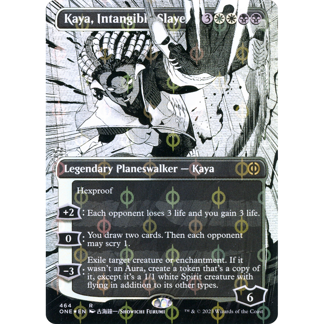 Kaya, Intangible Slayer (ONE-464) - Phyrexia: All Will Be One: (Showcase) (Borderless) Foil