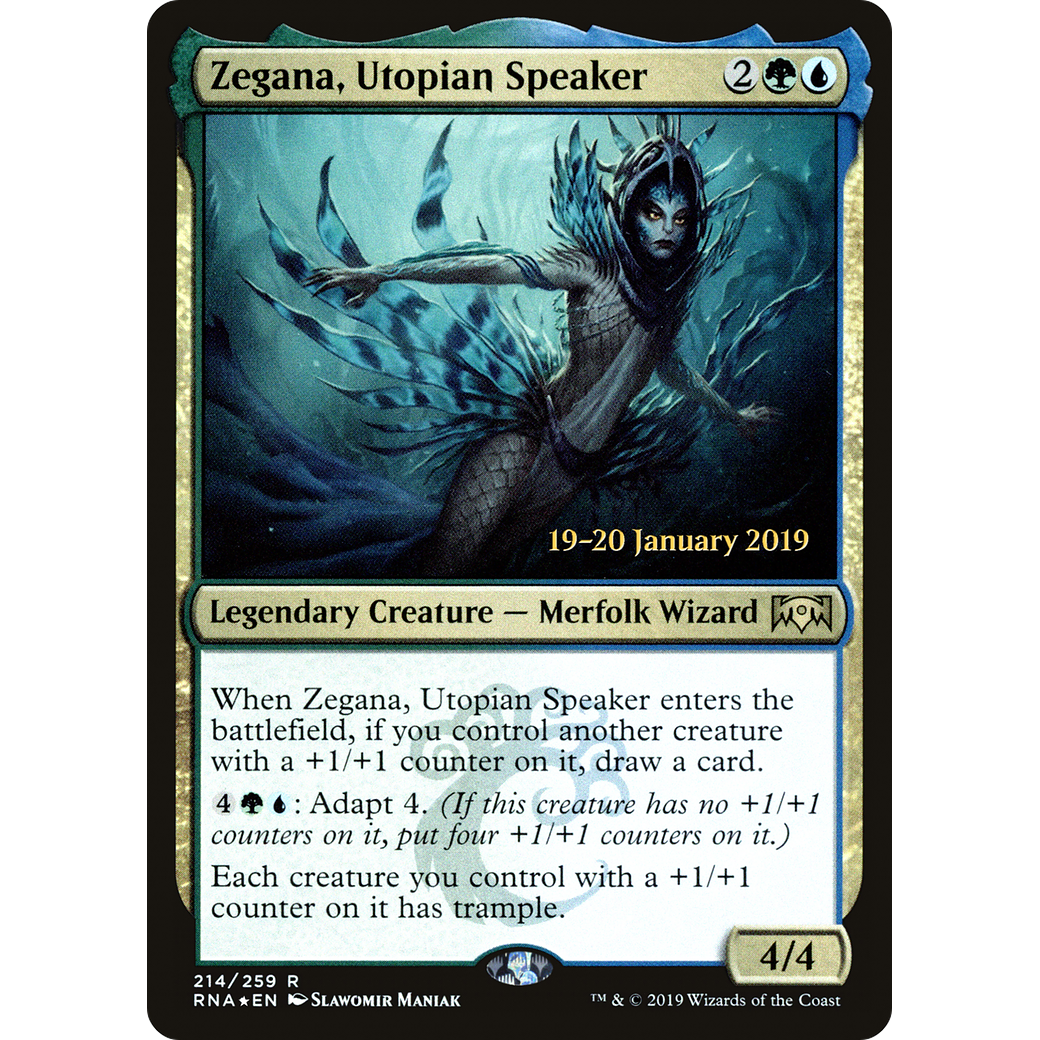 Zegana, Utopian Speaker (PRE-214) - Ravnica Allegiance Promos Foil