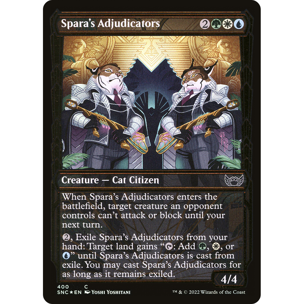 Spara's Adjudicators (Gilded Foil) (SNC-400) - Streets of New Capenna: (Showcase) Foil