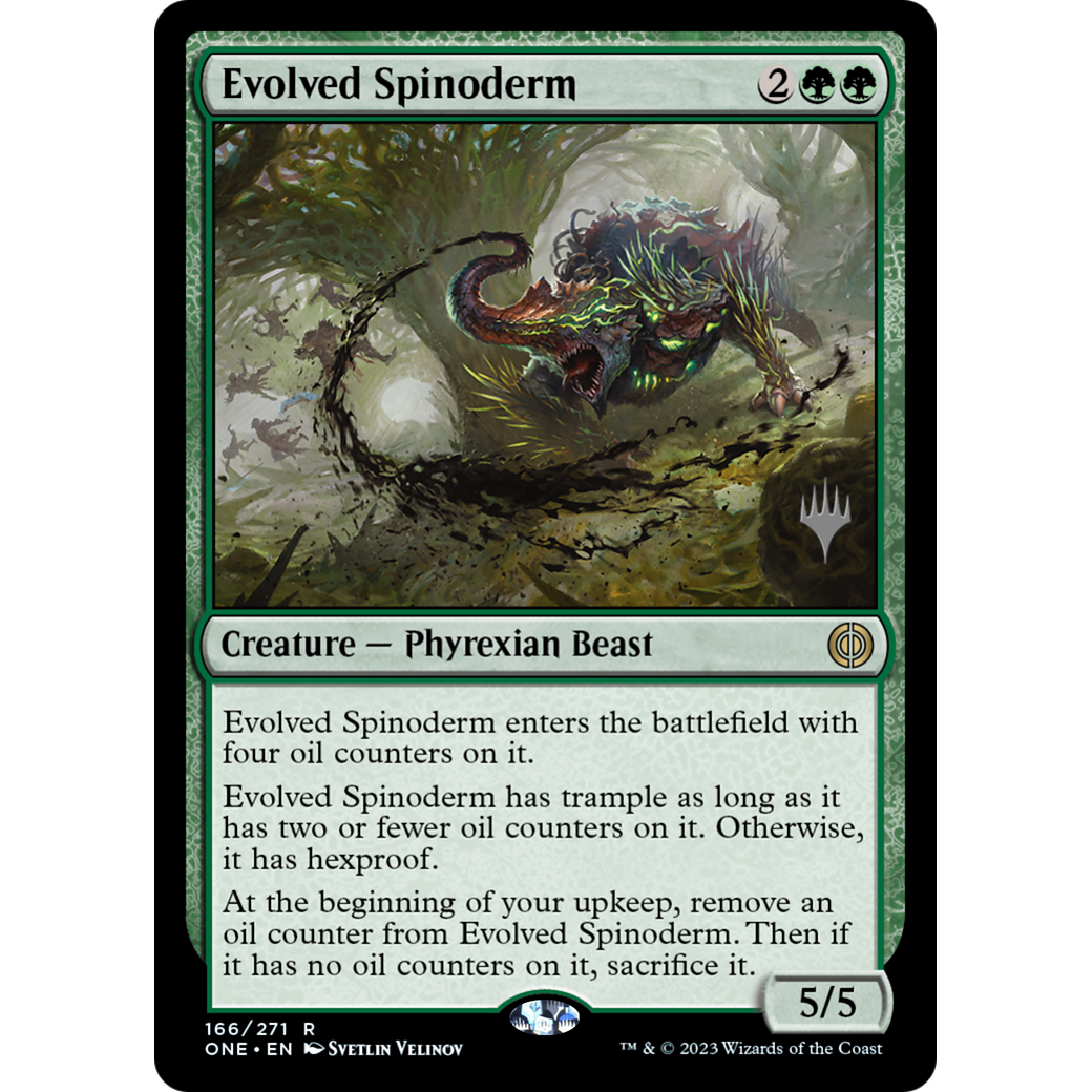 Evolved Spinoderm (PPONE-166P) - Phyrexia: All Will Be One Promos Foil