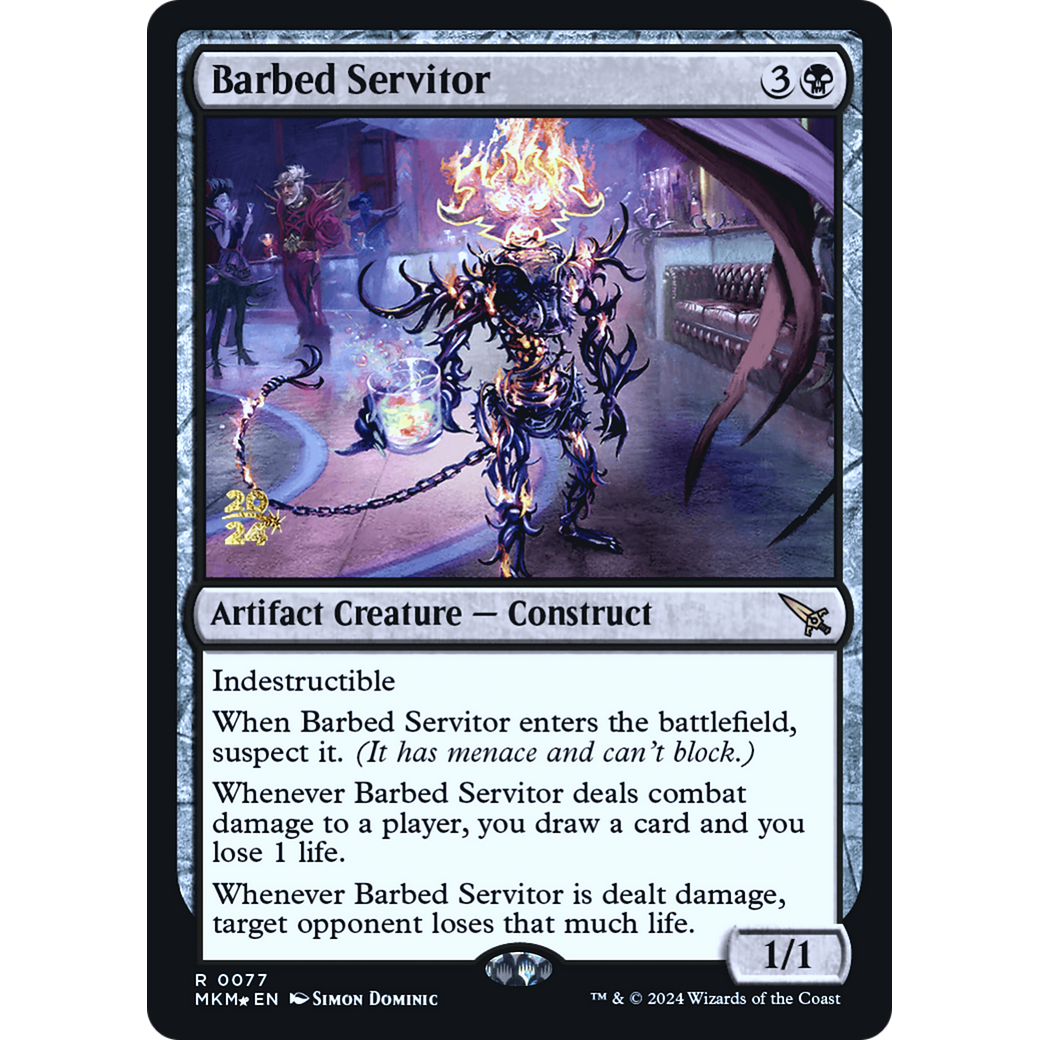 Barbed Servitor (PRE-77S) - Murders at Karlov Manor Promos Foil