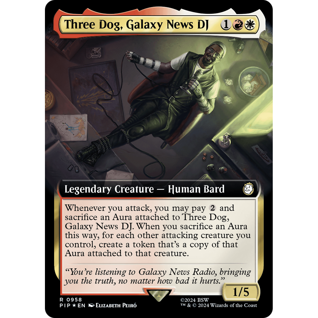 Three Dog, Galaxy News DJ (PIP-958) - Fallout: (Extended Art) Foil